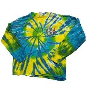 Vintage 2000 Ocean City MD Senior Week Tie Dye Long Sleeve Shirt Anvil XL Y2k